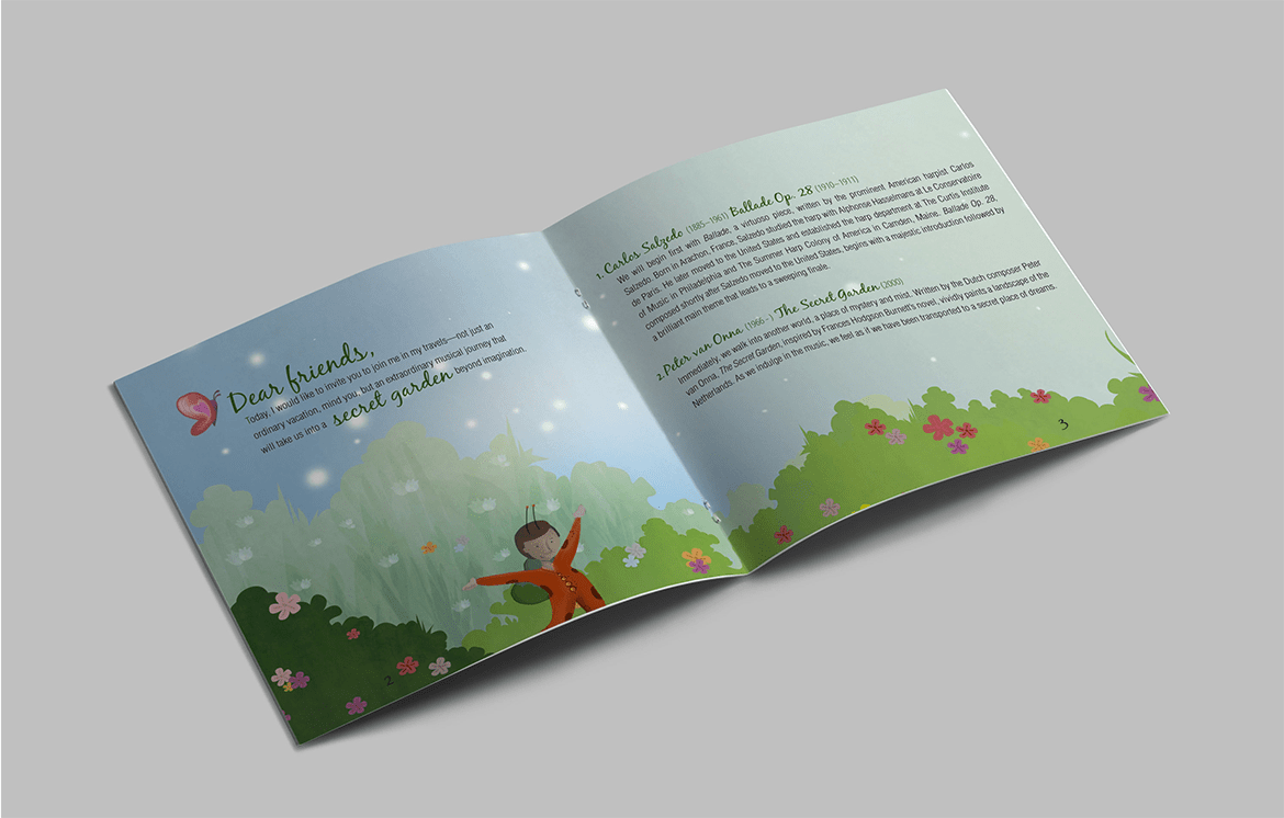 International Harp Festival Winner Noël Wan 2011 Harp Concert - The Secret Garden Booklet detail