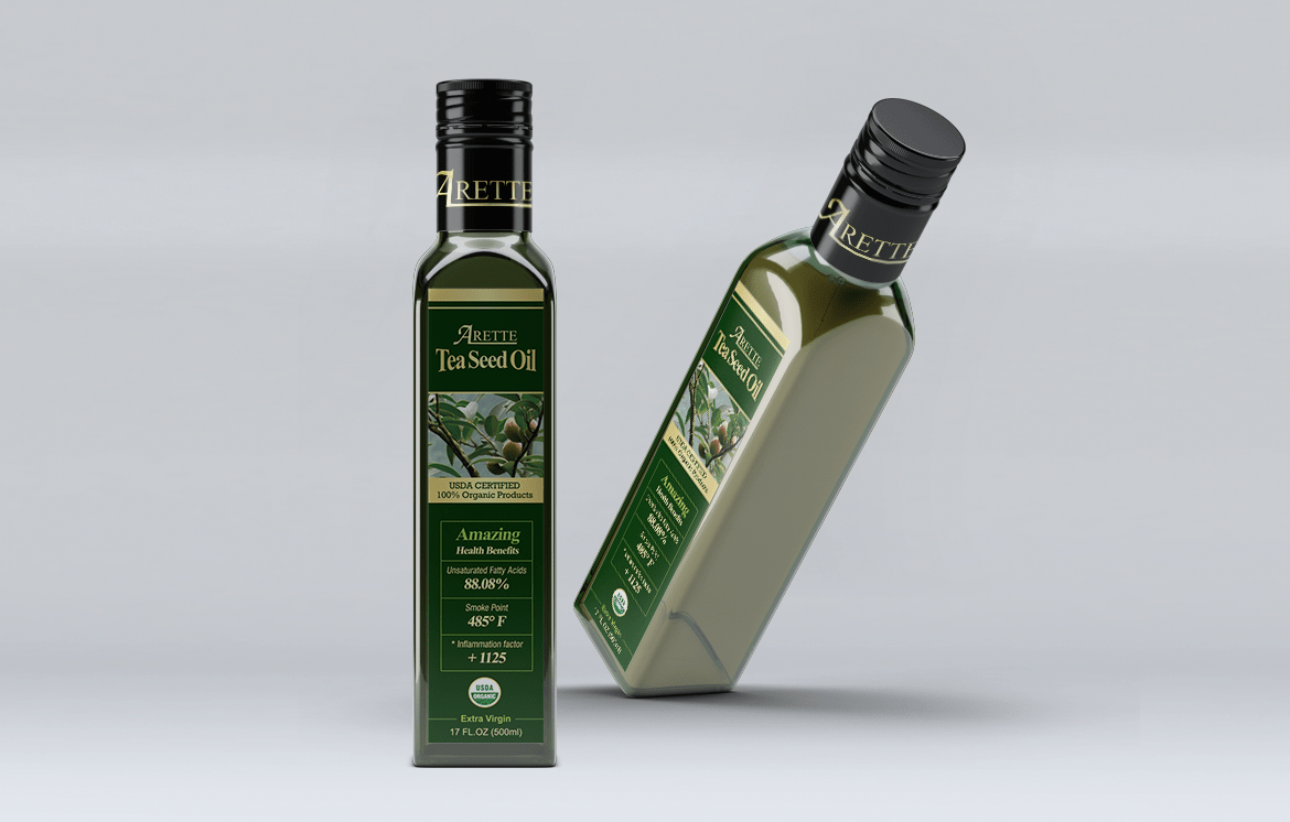 Arette Organics Tea Tree Oil Bottle Mockup