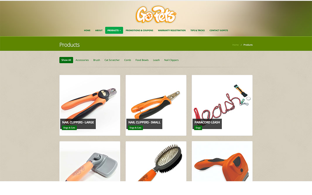 GoPets Product Page Detail