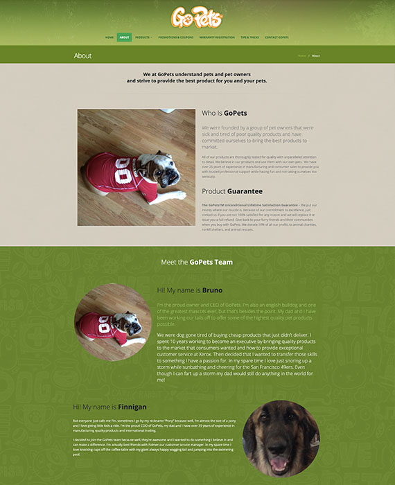 GoPets About Page 1