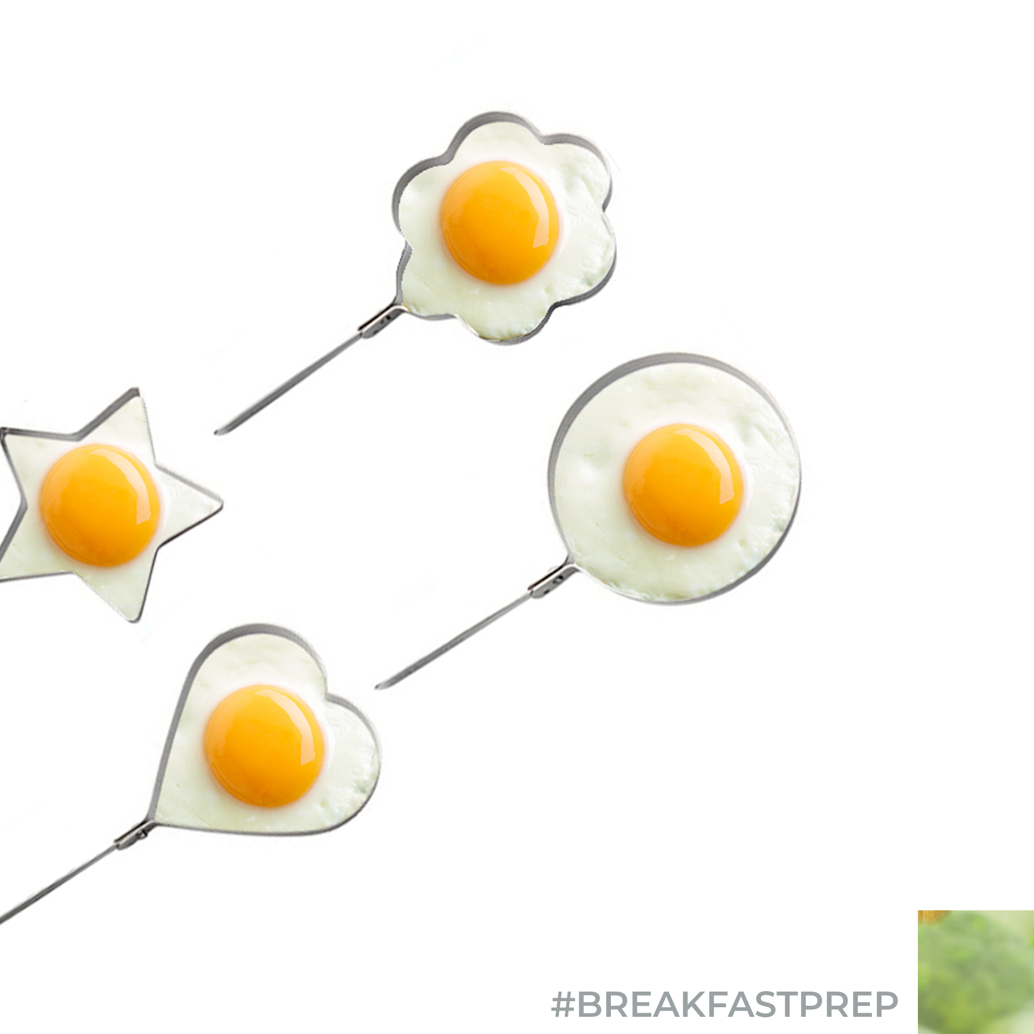 With our shaped molds SH-KA042-1, preparing eggs for breakfast can be fast and fun for yourself and your family. #linstarkitchenware #breakfastprep #eggs #pancakes