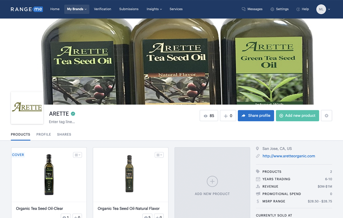 Arette Organics Range ME Original Banner