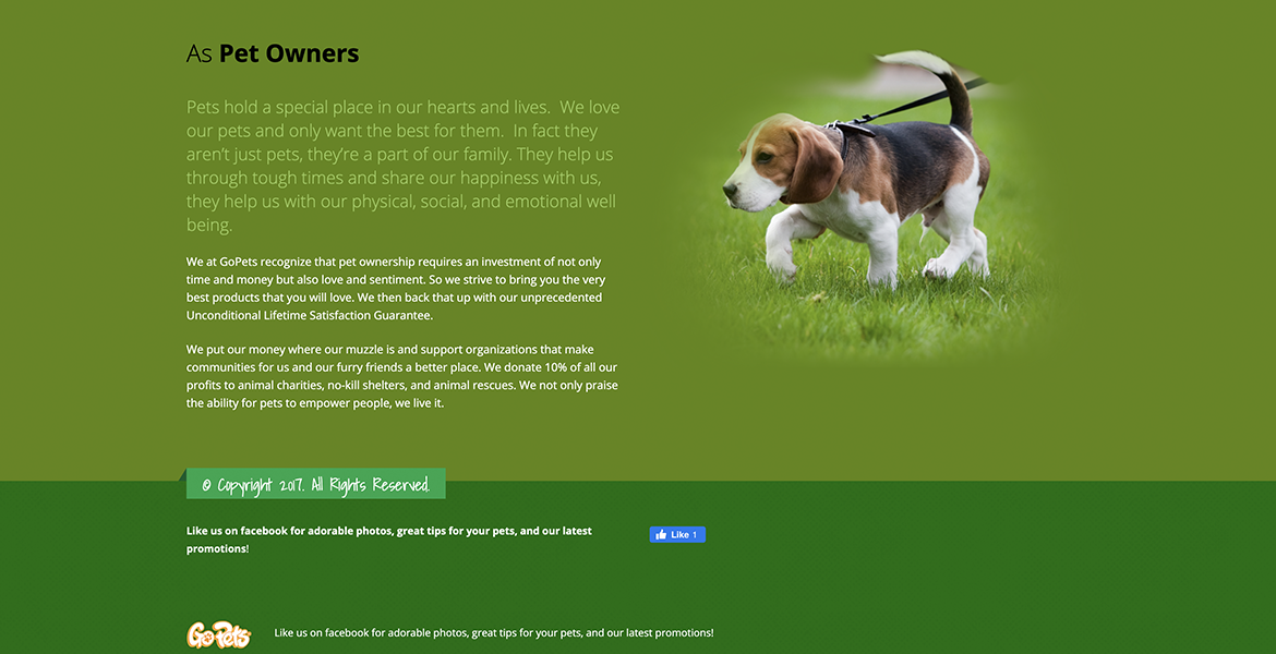 GoPets About Page Detail
