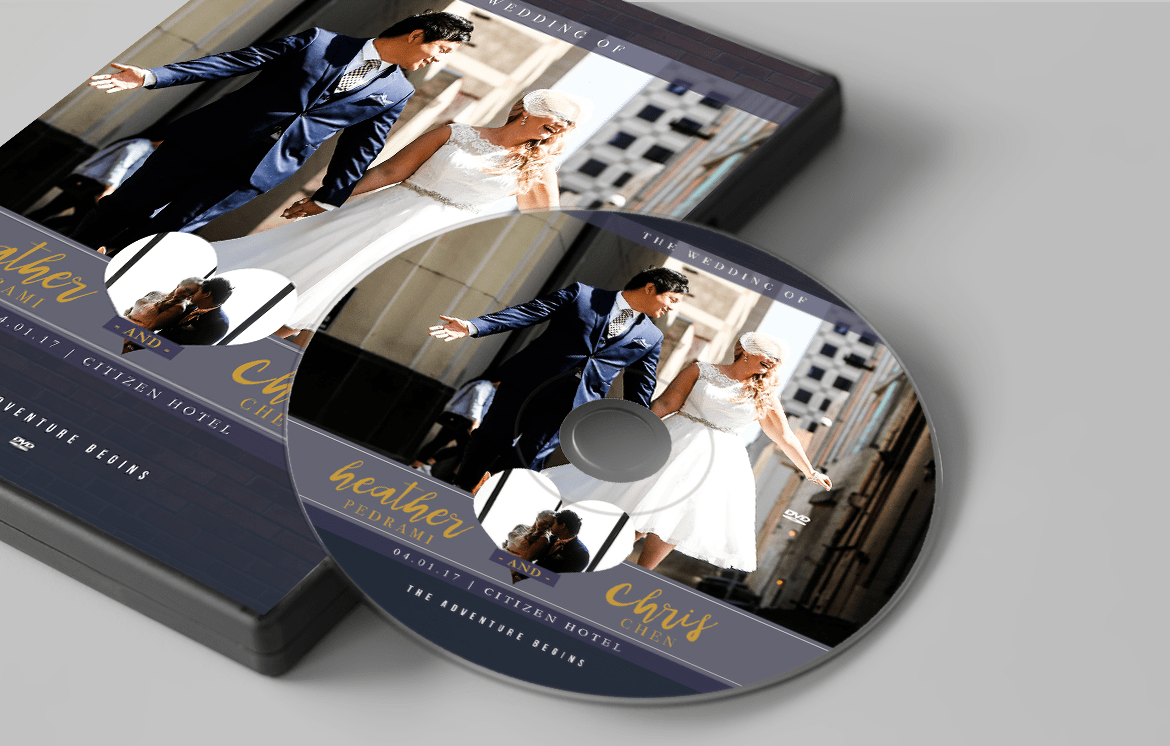 heather and Chris wedding dvd closeup