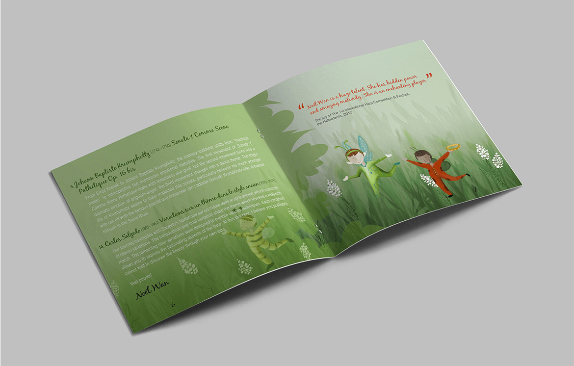 International Harp Festival Winner Noël Wan 2011 Harp Concert - The Secret Garden Booklet detail