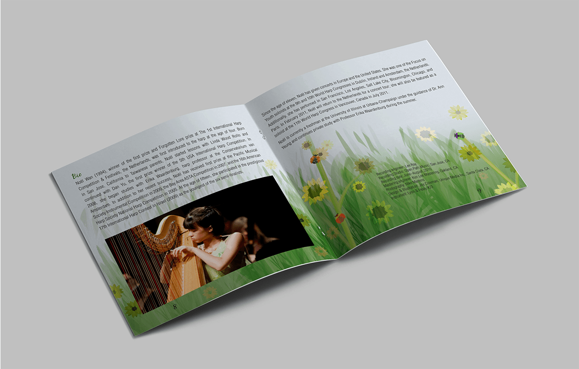 International Harp Festival Winner Noël Wan 2011 Harp Concert - The Secret Garden Booklet detail