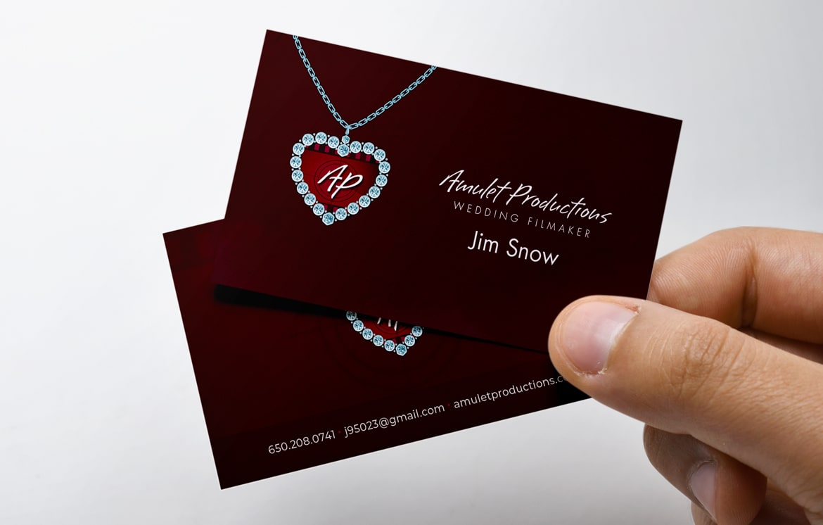 Amulet Productions Wedding Fimmaker Business Card