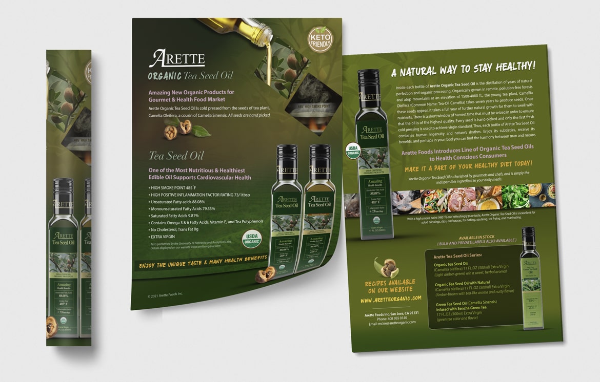 Arette Organics Product One Sheet
