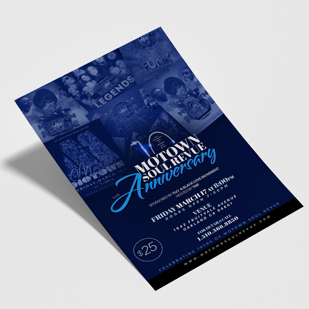 Motown Soul Revue The Anniversary Flyer