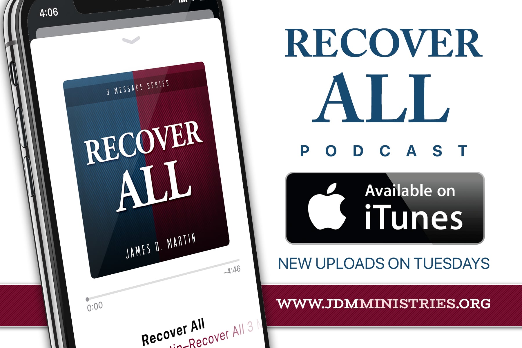 James D Martin Recover All Podcast Flyer 2