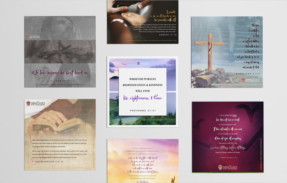 30 Days of Kindness Challenge Social Media Graphics