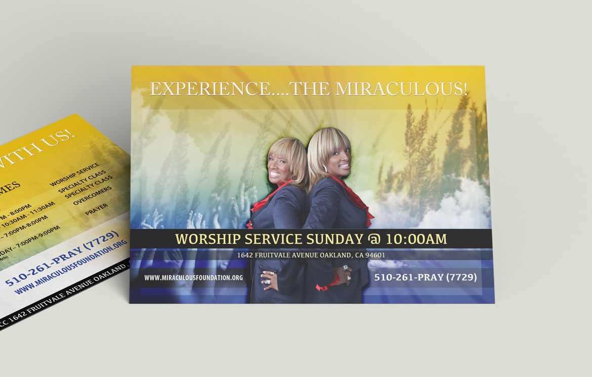 TMF Church Service Postcard Design