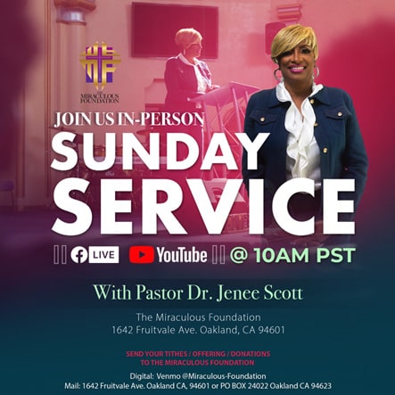 The Miraculous Foundation Sunday Service Digital Flyer