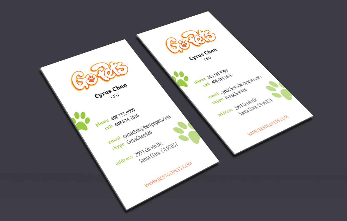 GoPets Business Card bestgopets.com