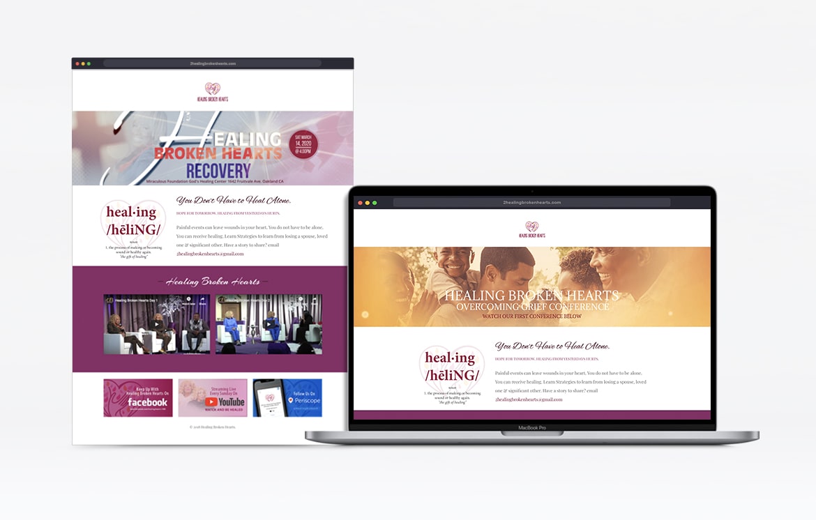 Healing Broken Hearts Conference Website
