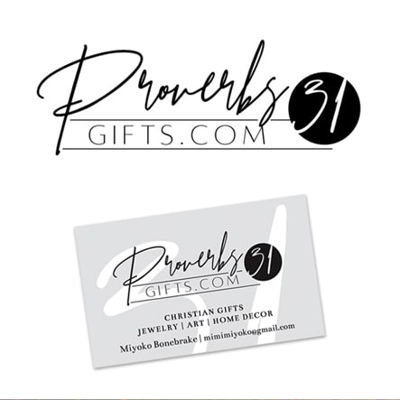 proverbs31gifts.com logo and business card