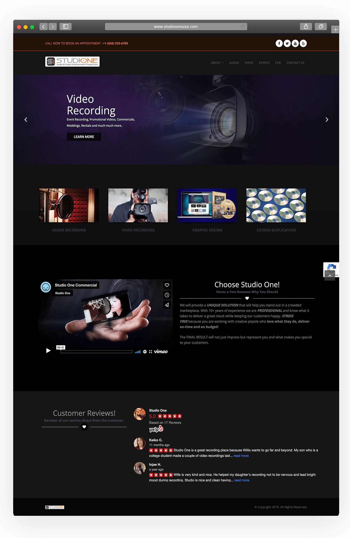 studiooneusa.com webpage detail